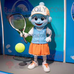 nan Tennis Racket mascot costume character dressed with a Culottes and Hats