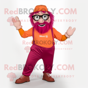 Magenta orange maskot...