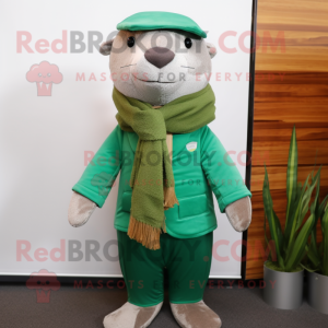 Grüne Otter Maskottchen...