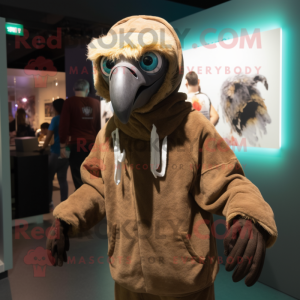 Brun Vulture maskot kostym...