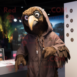 Brun Vulture maskot kostume...