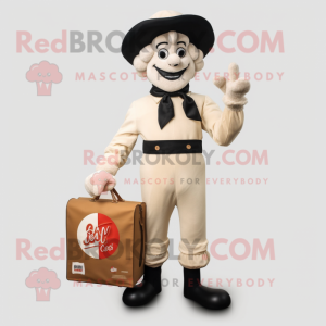 Crème Mime mascotte kostuum...