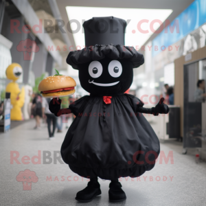Black Hamburger mascotte...