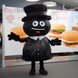 Black Hamburger mascotte...