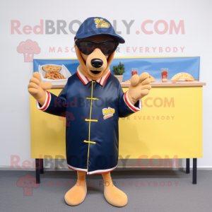 Navy Hot Dog maskot kostume...