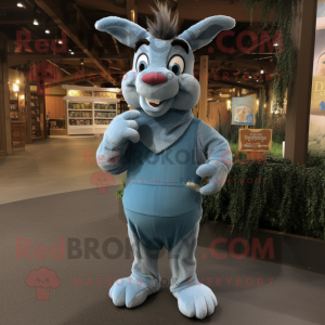 Blue Donkey maskot kostym...