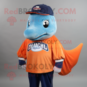 Peach Blue Whale mascotte...