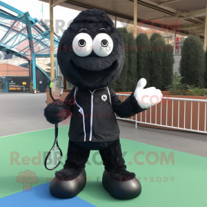 Sort tennisketcher maskot...