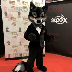 Black Fox maskot kostym...