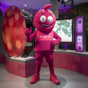 Magenta plomme maskot...