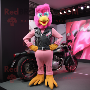 Pink Hens mascotte kostuum...