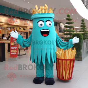 Teal French Fries mascotte...