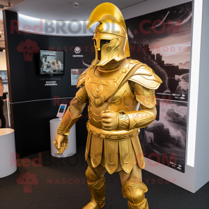 Gold Spartan Soldier maskot...