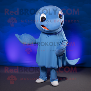 Blue Blue Whale maskot...