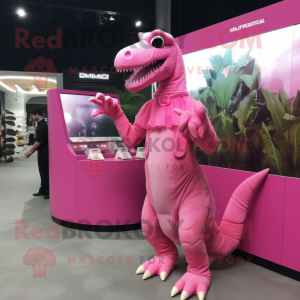 Pink Iguanodon maskot...