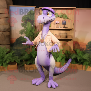 Lavendel Coelophysis maskot...