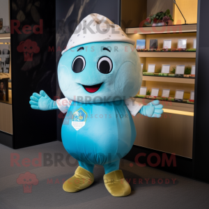 Cyan potatis maskot kostym...