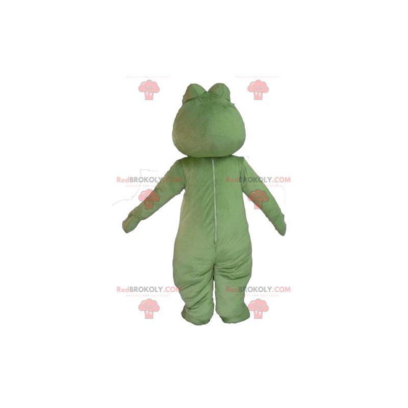 Very realistic green and white frog mascot - Sizes L (175-180CM)