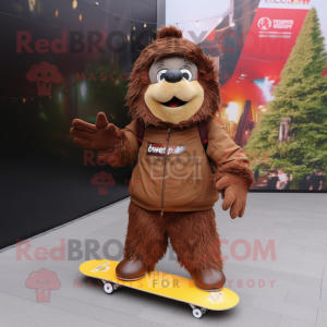 Brown Skateboard mascotte...