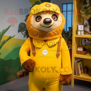 Gelber Faultier Maskottchen...