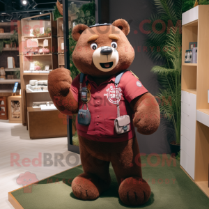 Maroon Bear mascotte...