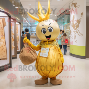 Gold Onion maskot drakt...