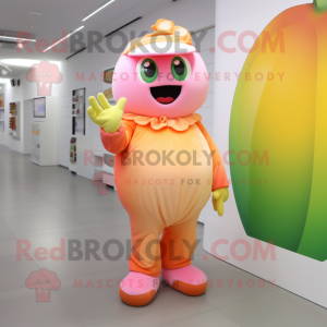Peach Rainbow maskot kostym...