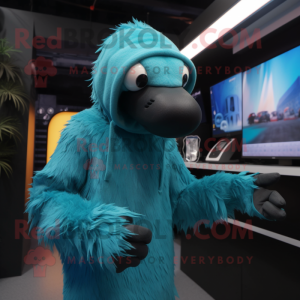 Cyan Ostrich mascotte...