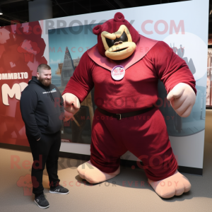 Maroon Strongman mascotte...