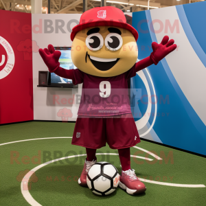 Maroon Soccer Goal mascotte...