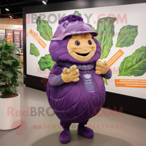 Purple Cabbage maskot drakt...