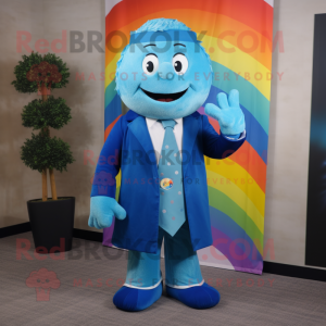 Blue Rainbow maskot drakt...
