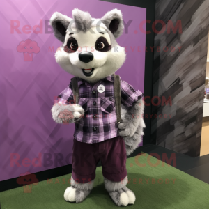 Lilla Civet maskot kostume...