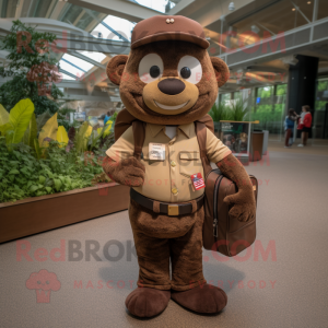 Brun armbånd maskot kostume...