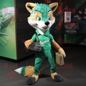 Green Fox mascotte kostuum...