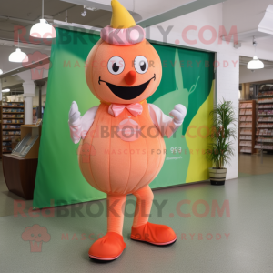 Peach Stilt Walker mascotte...