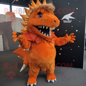 Oranje Stegosaurus mascotte...
