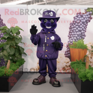 Navy Grape maskot drakt...