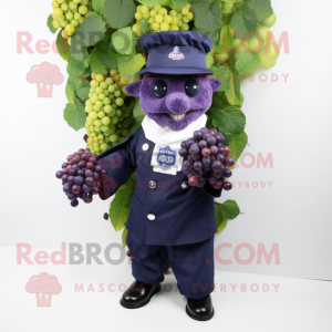 Navy Grape maskot drakt...