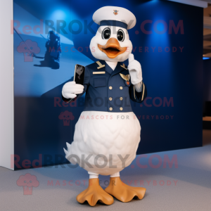 Navy Goose maskot drakt...