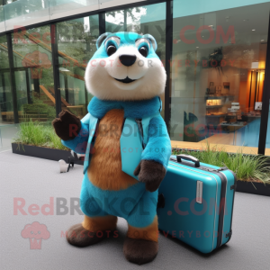 Cyan Marmot mascotte...