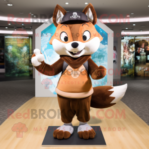 Brown Fox maskot kostume...