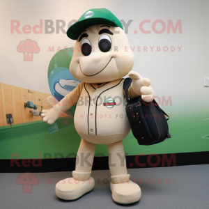 Beige spinat maskot kostume...