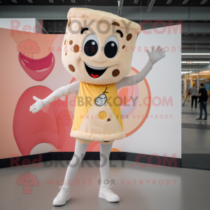 Cream Pizza Slice mascotte...