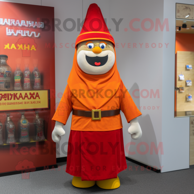 nan Shakshuka mascot costume character dressed with a Coat and Belts