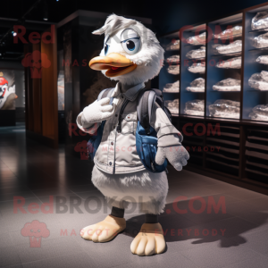 Silver Goose maskot kostyme...