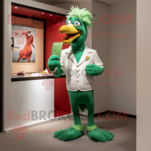 Green Rooster maskot...