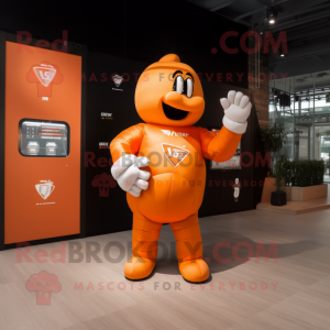 Orange Boksehandske maskot...