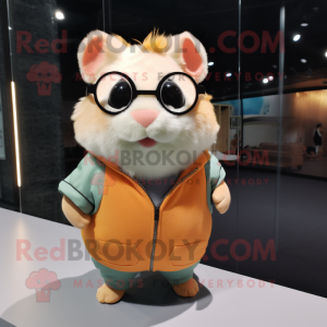 Peach Hamster maskot drakt...