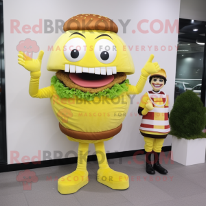 Citrongul hamburger maskot...